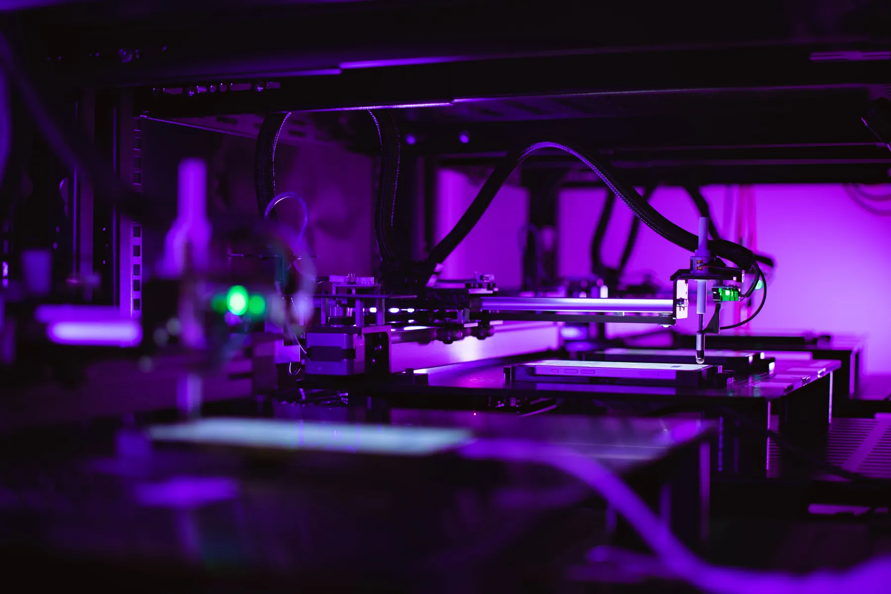 Rows of real iOS and Android devices mounted in Mobot's robot racks